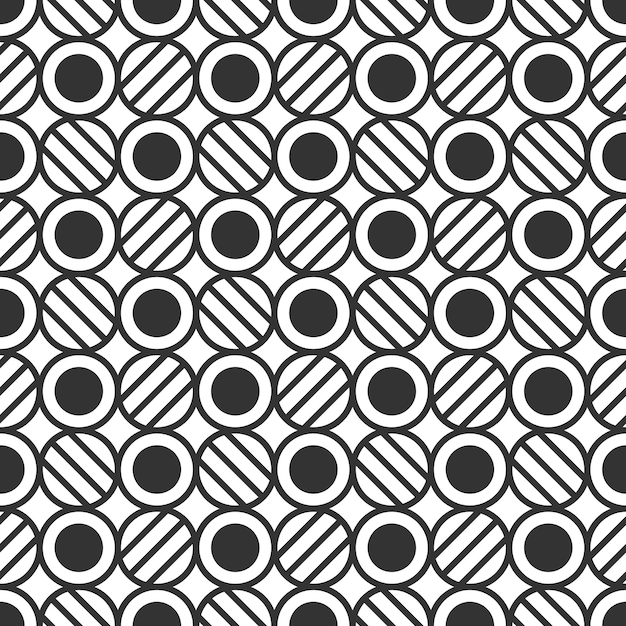 Circle and dots seamless pattern