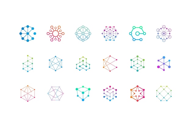 Circle Dots Technology Connection Vector Bundle