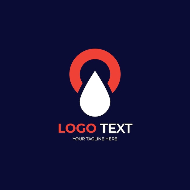 Vector circle and drop logo combination