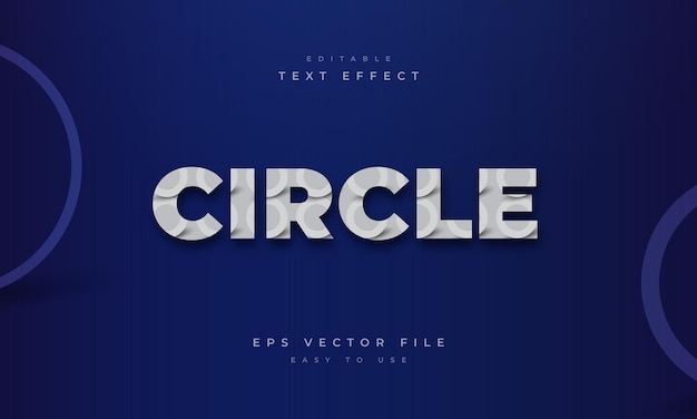 Circle editable text effect with round patte