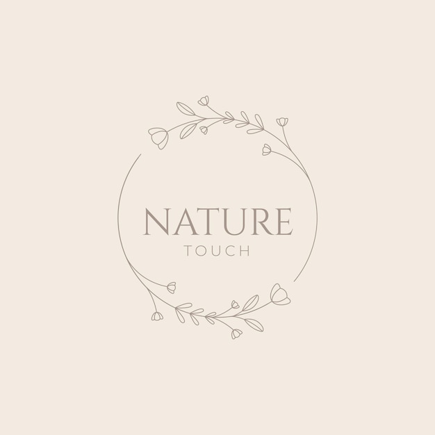 Vector circle flower decorative minimalist logo design graphic vector