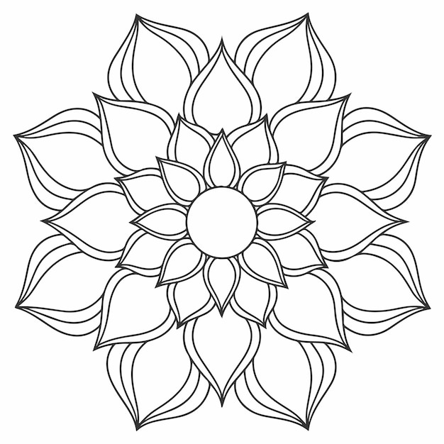 circle flower of mandala with floral ornament pattern