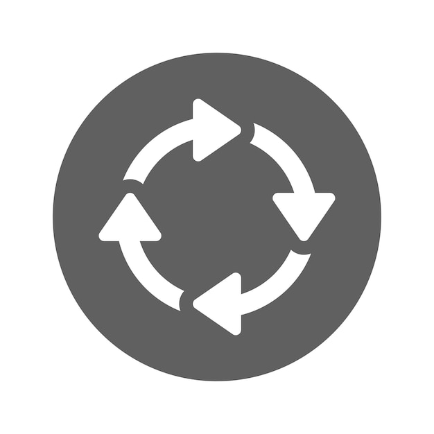 Circle Four Arrows Icon