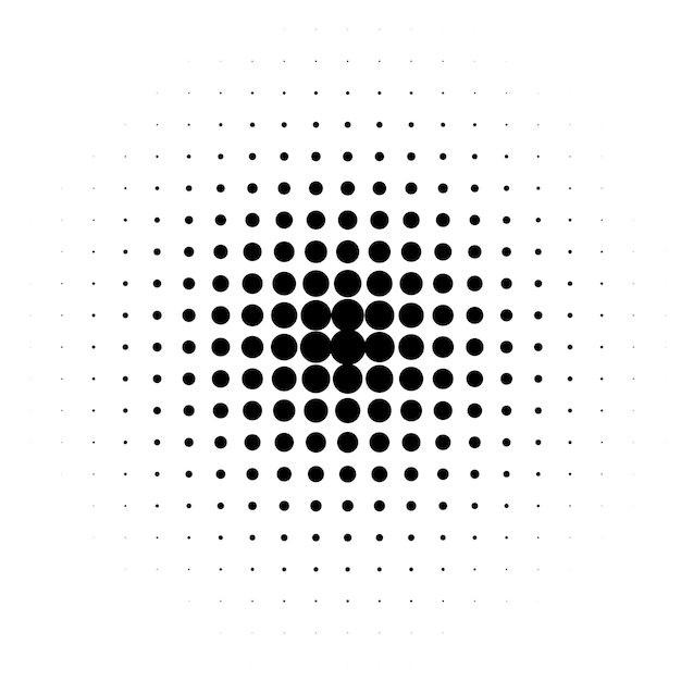 Circle in Halftone Halftone Dot Pattern Vector Illustration