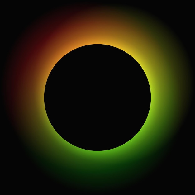 Circle illuminate light frame with color gradient