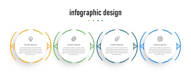 Circle infographic design circle marketing chart template