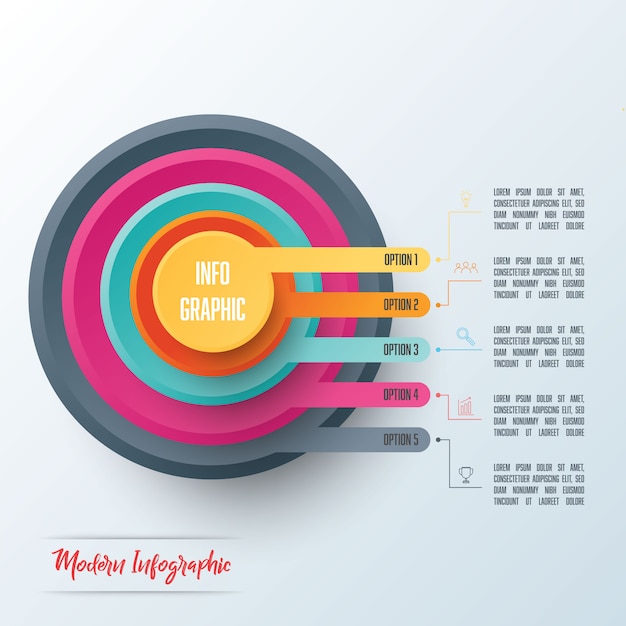 Circle infographic template