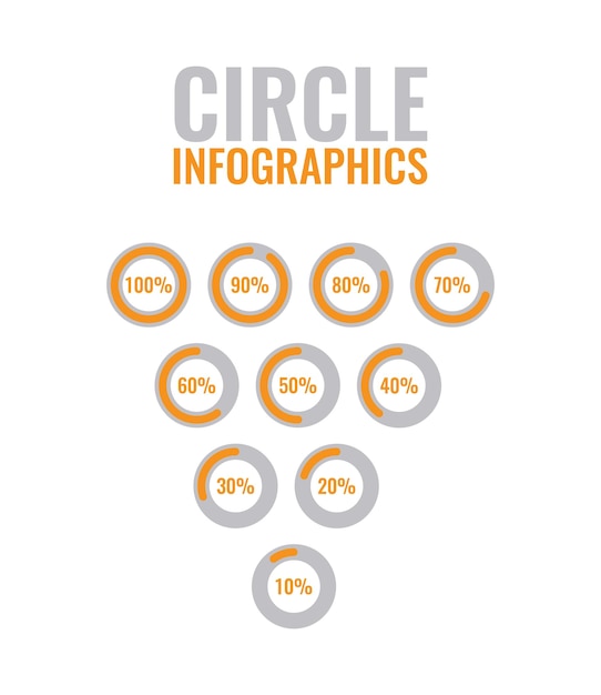 Circle Infographics with Percentage