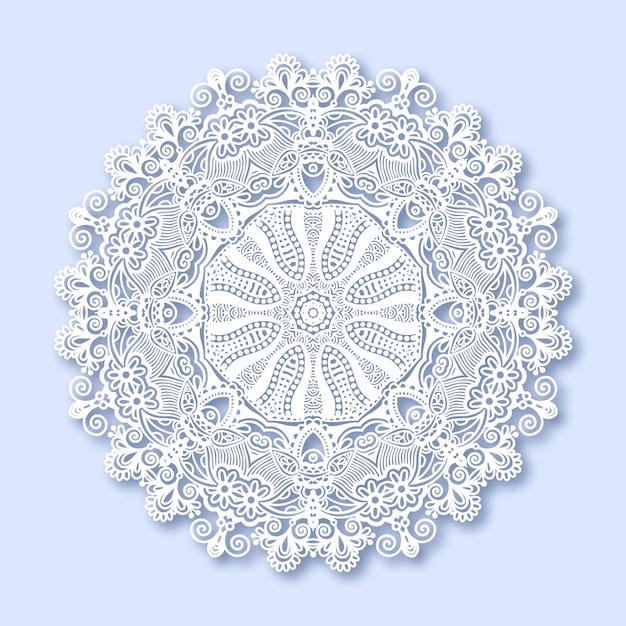 Circle lace ornament round ornamental geometric doily pattern