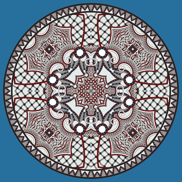 Circle lace ornament round ornamental geometric doily pattern