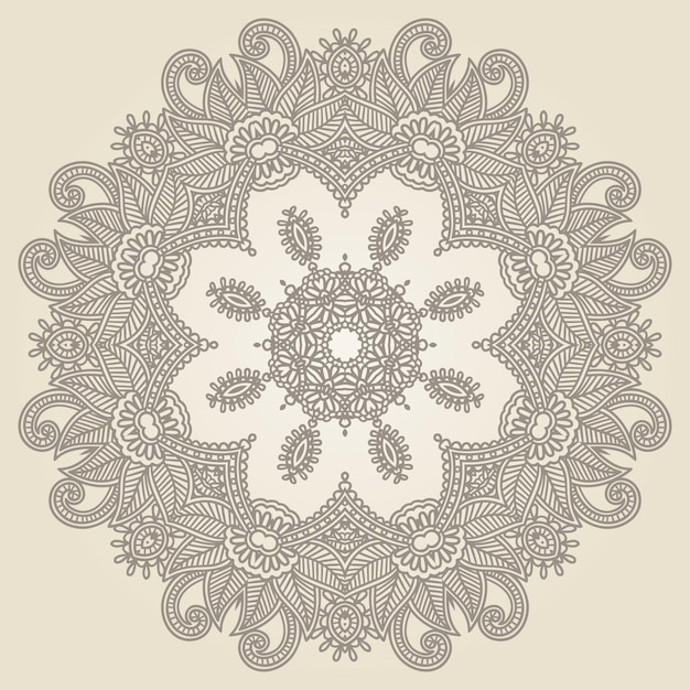 Circle lace ornament round ornamental geometric doily pattern