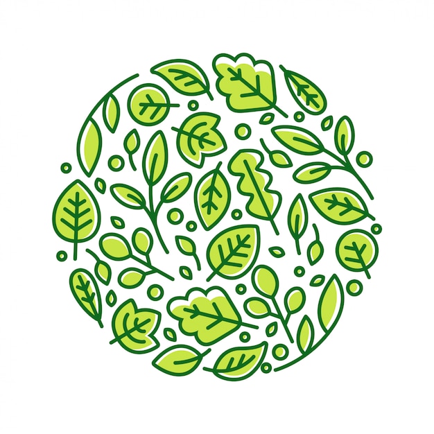 Circle Leaf Illustration