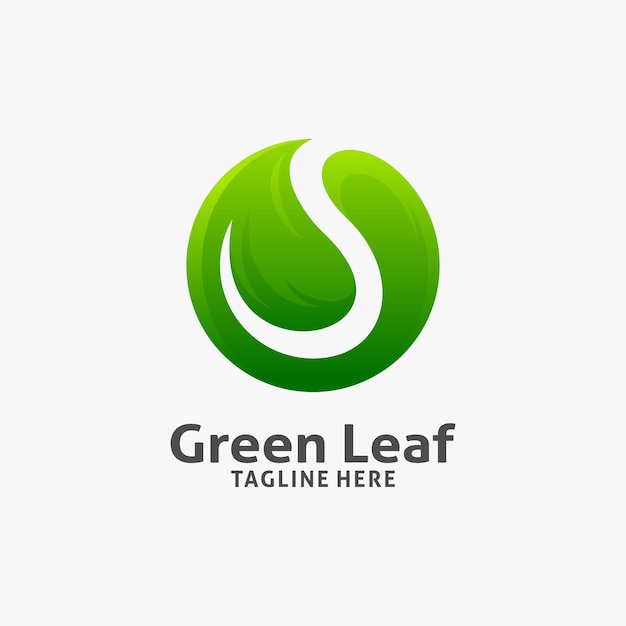 Circle leaf logo design