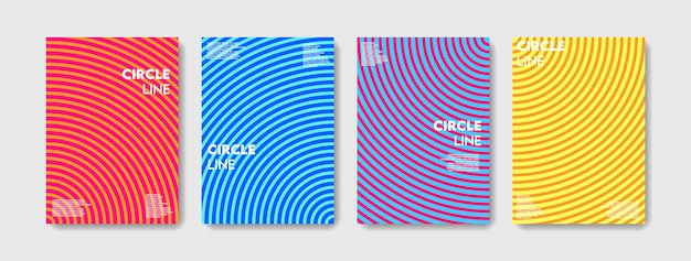 Circle line and geometric halftone gradients