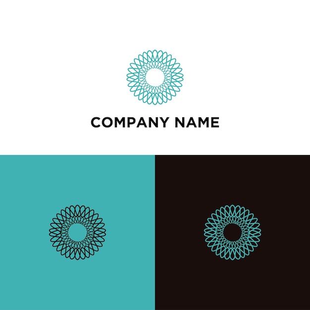 Circle line pattern logo design inspiration