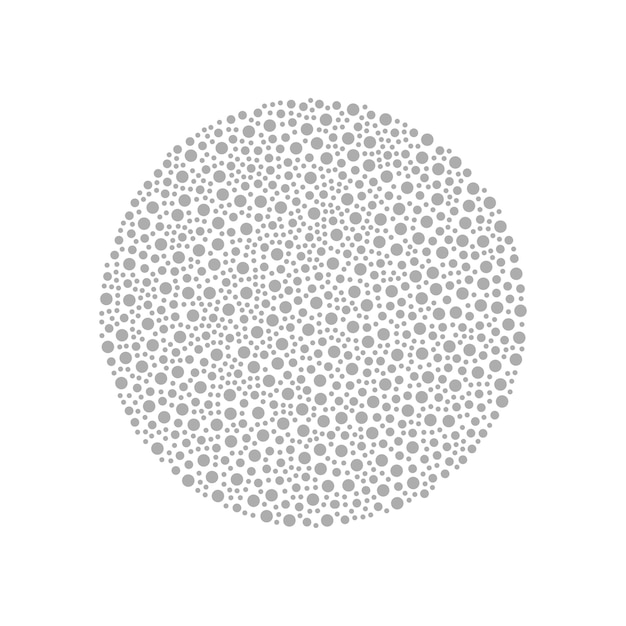 A circle made up of gray dots