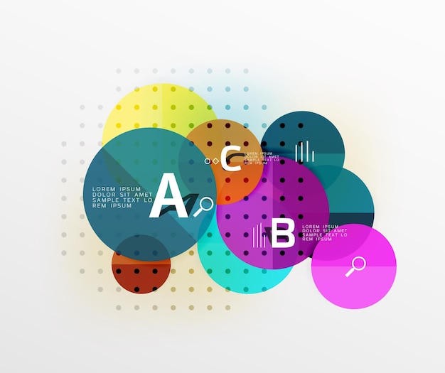 Vector circle modern geometry infographic background vector template background for workflow layout diagram number options or web design