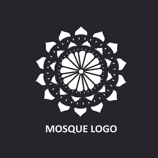 Circle mosque dome logo illustration