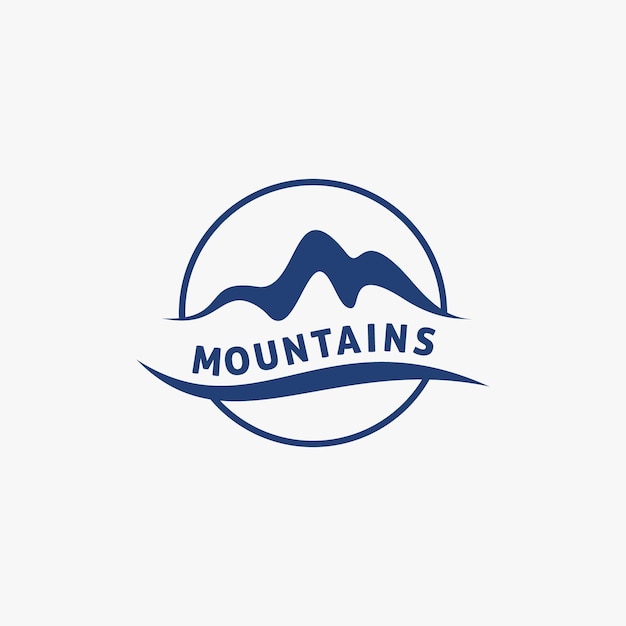 Circle mountain logo design