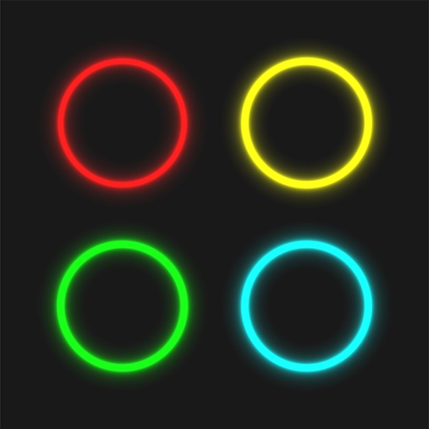 Circle neon vector illustration