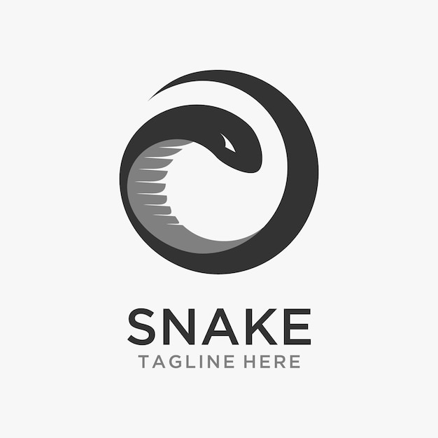 Circle snake logo design