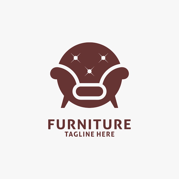 Circle sofa furniture logo design