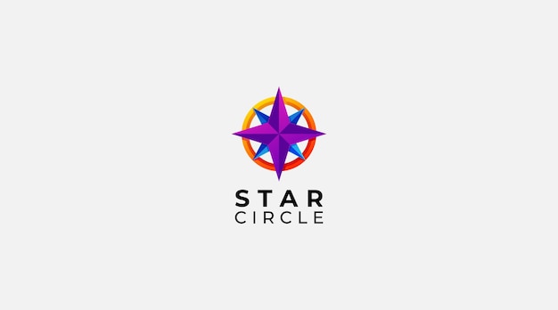 Circle Star Vector Logo design Template Illustration