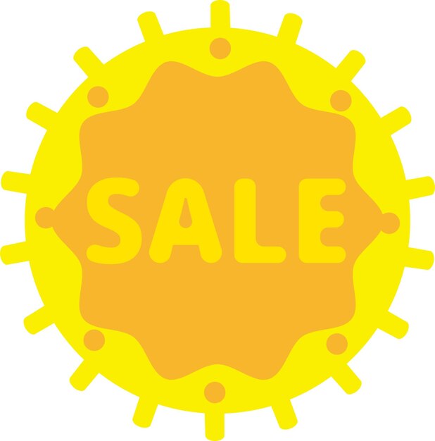 Circle Sun Waveform Special Sale Icon Vector Style