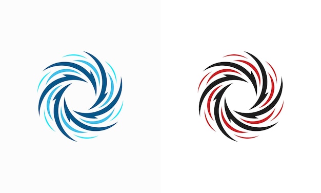 Circle Tornado logo symbol isolated Abstract Hurricane Logo Symbol Typhoon vector illustration