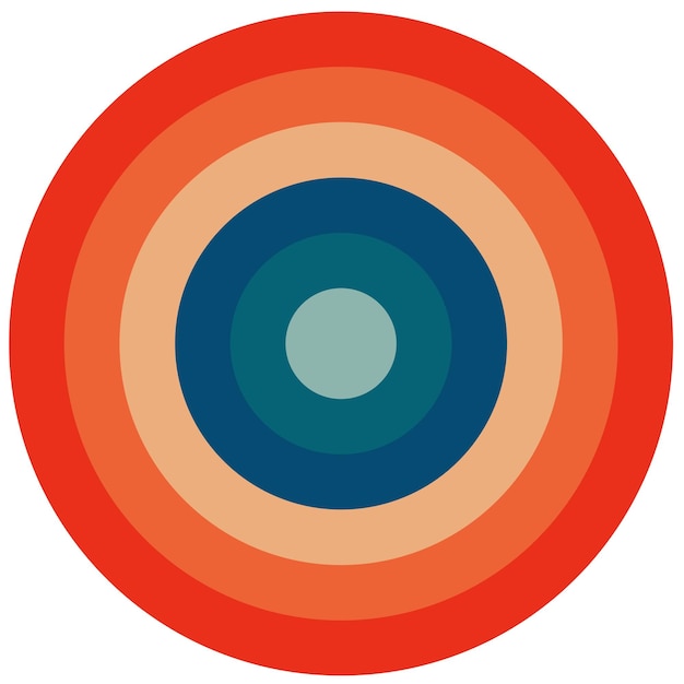 Circle vector illustration in retro style