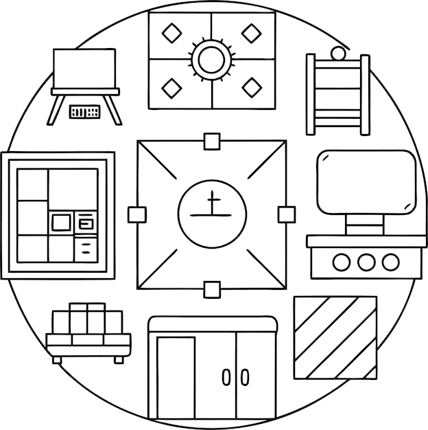 Vector a circle with a circle with a circle with a sign that says quot no quot