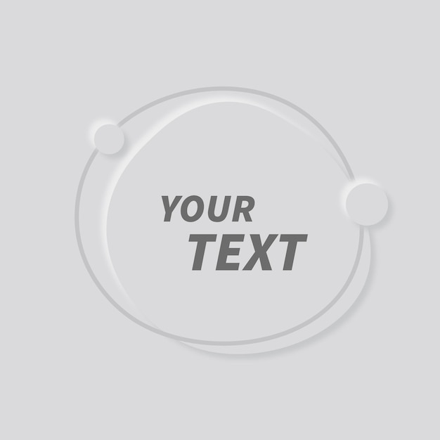 A circle with the text your text on it