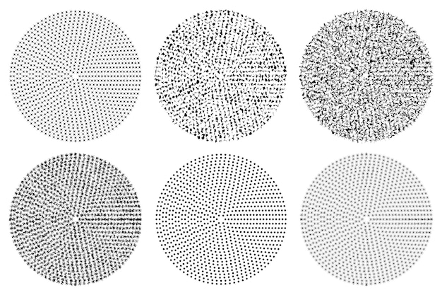 Circles of different textures shades of cycle creative symbols