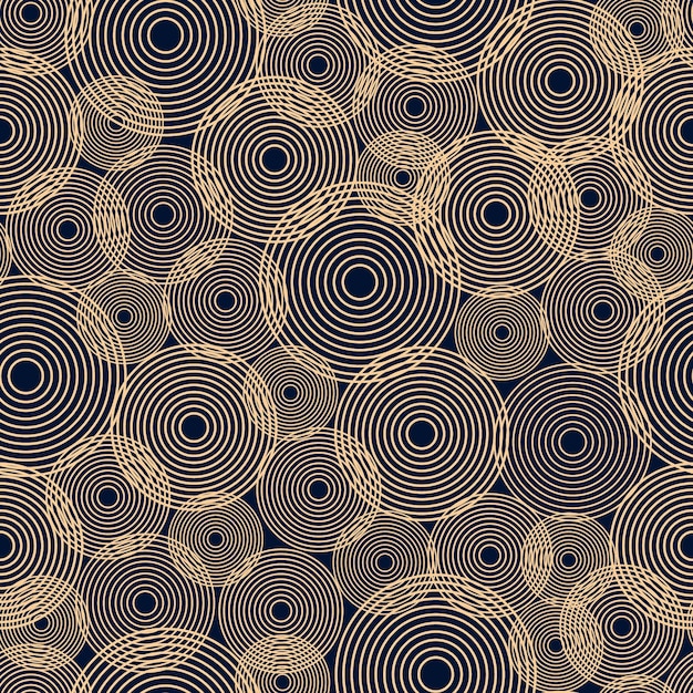 Circles, seamless vector vintage pattern