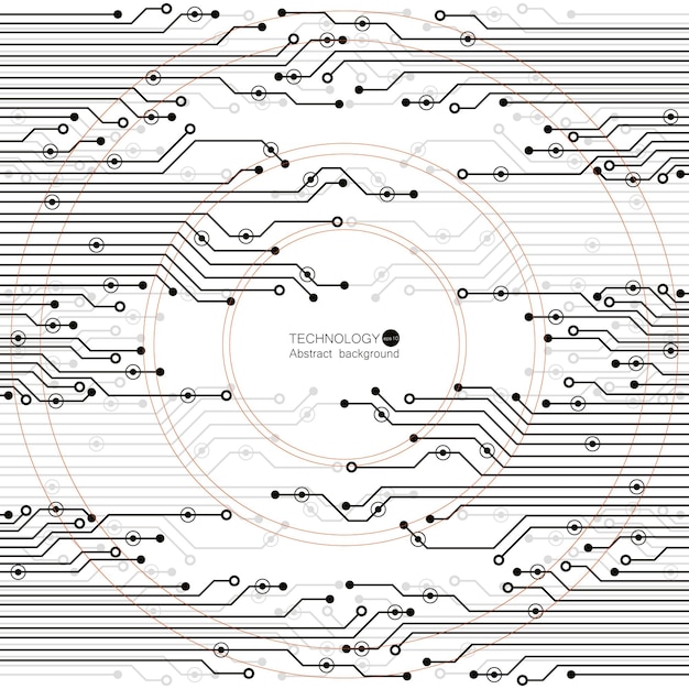 circuit board chipset Abstract technology background with  technological elements