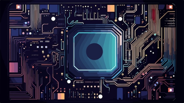 Vector circuit board digital technologies abstraction