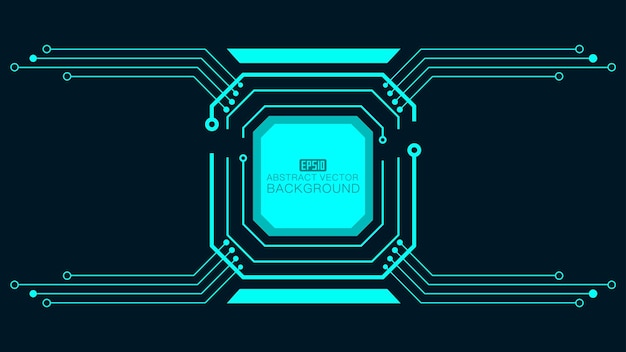 Circuit board, electronic chip, science and technology concept creative vector background