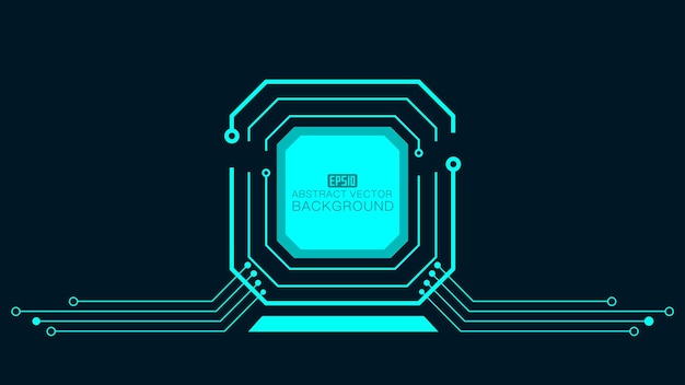 Circuit board, electronic chip, science and technology concept creative vector background