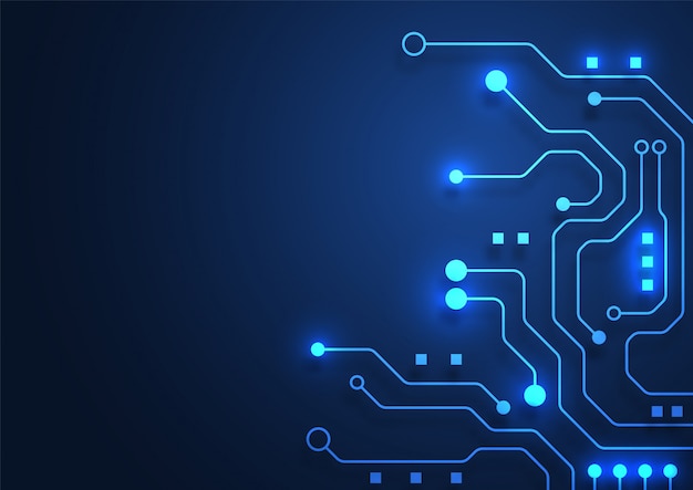 Circuit board technology background with hi-tech digital data connection system and computer electronic 