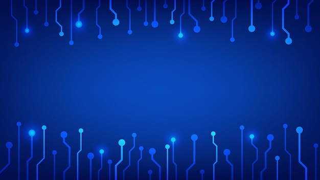 circuit board with blue lighting background. technology and Hi tech graphic design element concept