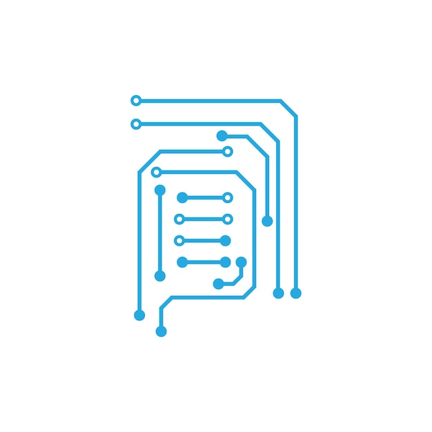 Circuit logo vector element symbol and design