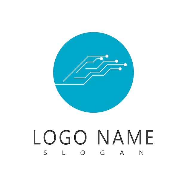 Circuit logo vector element symbol and design