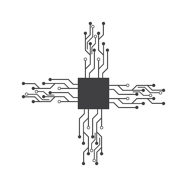 Circuit logo vector element symbol and design