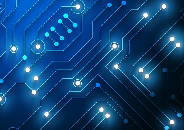 Circuit technology background with hi-tech digital data connection system and computer electronic design