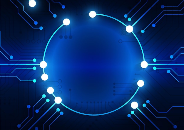 Circuit technology background with hi-tech digital data connection system and computer electronic design