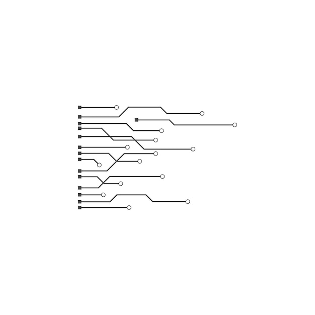 Circuit vector illustration design template