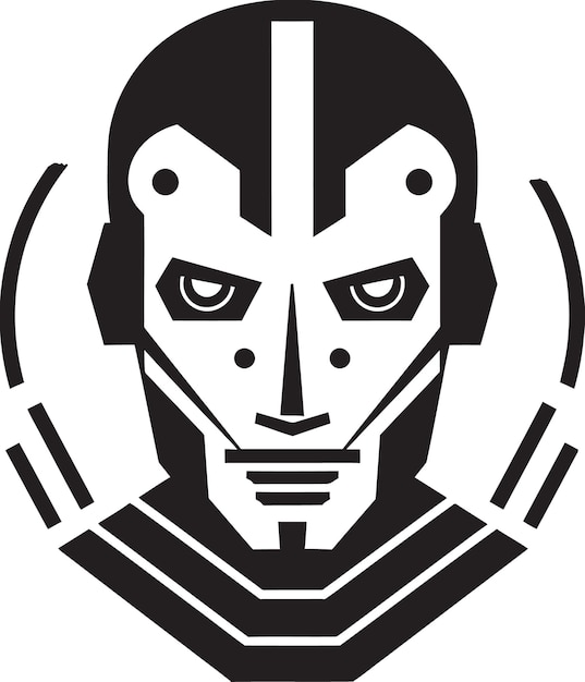 Vector circuitry conductor vector cybernetic design electronic avatar futuristic robot icon