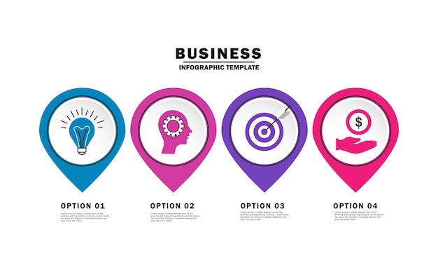 Circular business infographic template