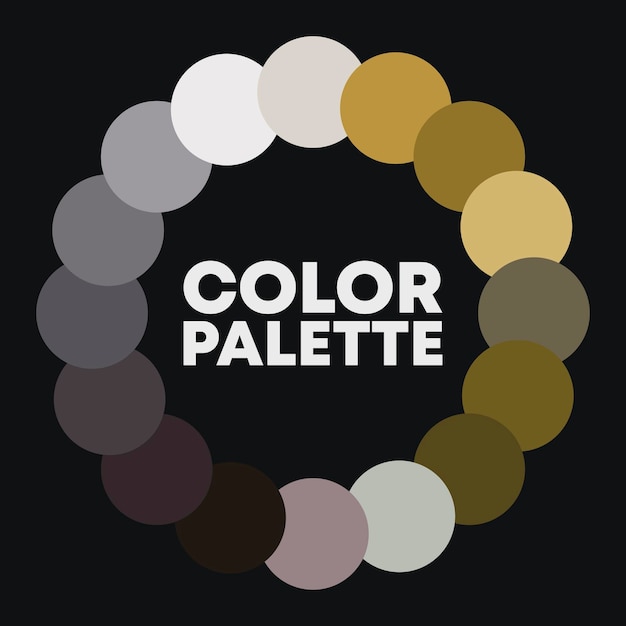 Circular color palette 2023 Vector illustration