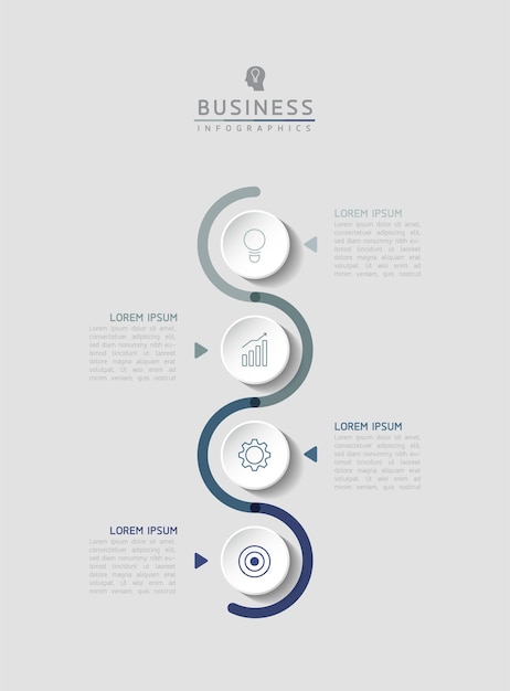 Circular Connection Steps Infographic Template